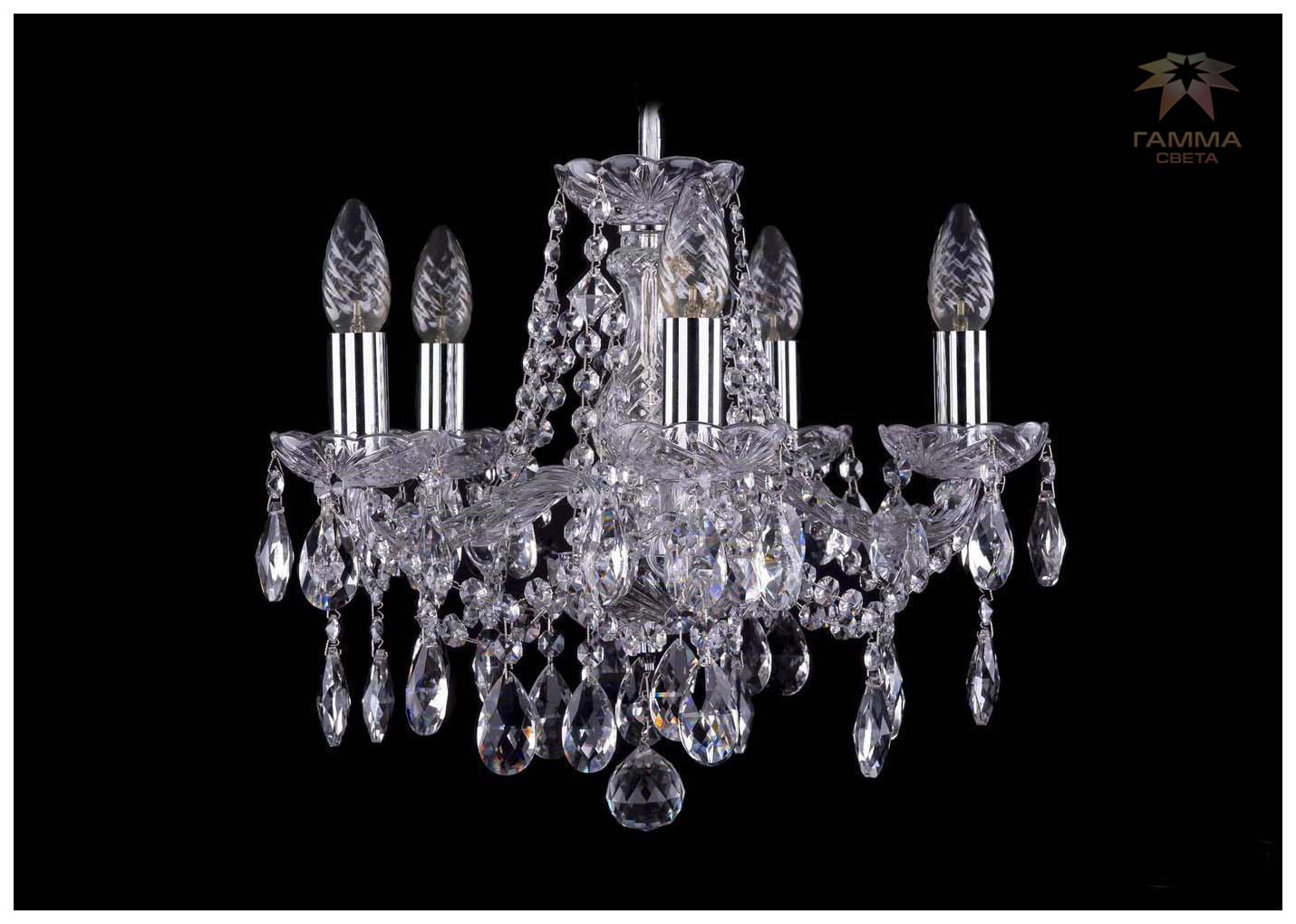 фото Люстра подвесная bohemia ivele crystal 1413/5/141/ni