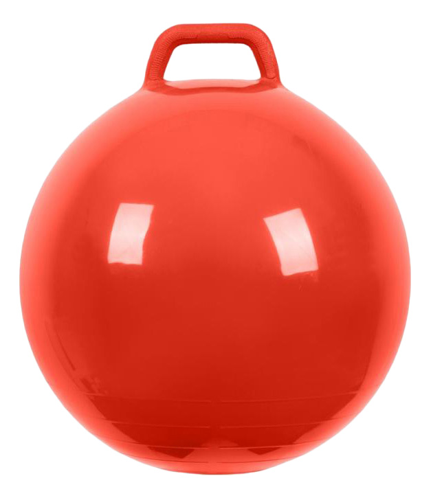 фото Мяч альпина пласт прыгун с ручкой красный, 50 см