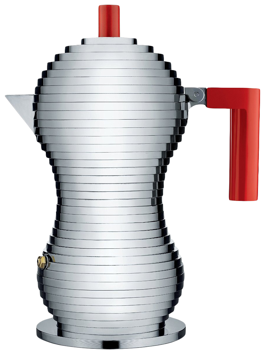 

Гейзерная кофеварка Alessi Pulcina MDL02/6 R Red/Silver, MDL02/6 R