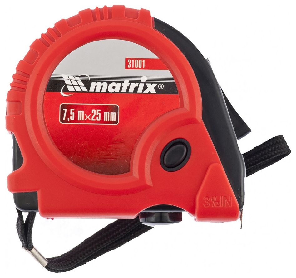 Рулетка MATRIX Rubber 7.5мх25мм 31001