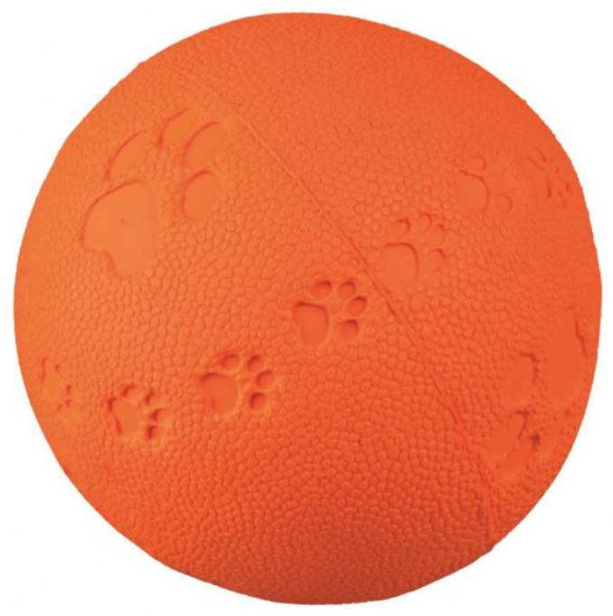 фото Игрушка-пищалка для собак trixie мяч игровой из резины, в ассортименте, 9 см