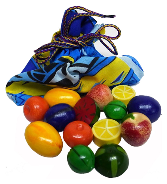 фото Развивающая игрушка rntoys волшебный мешочек фрукты-ягоды