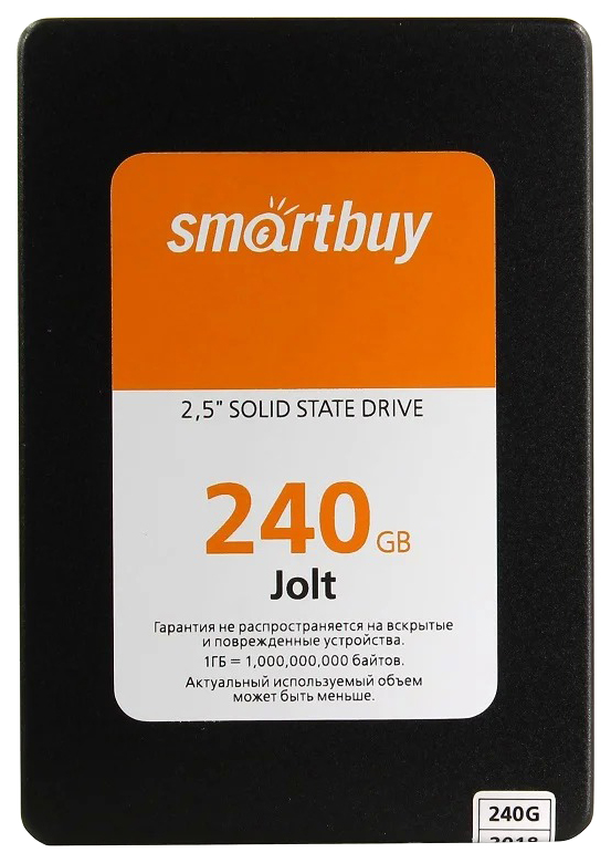 

SSD накопитель SmartBuy Jolt 2.5" 240 ГБ (SB240GB-JLT-25SAT3), Jolt