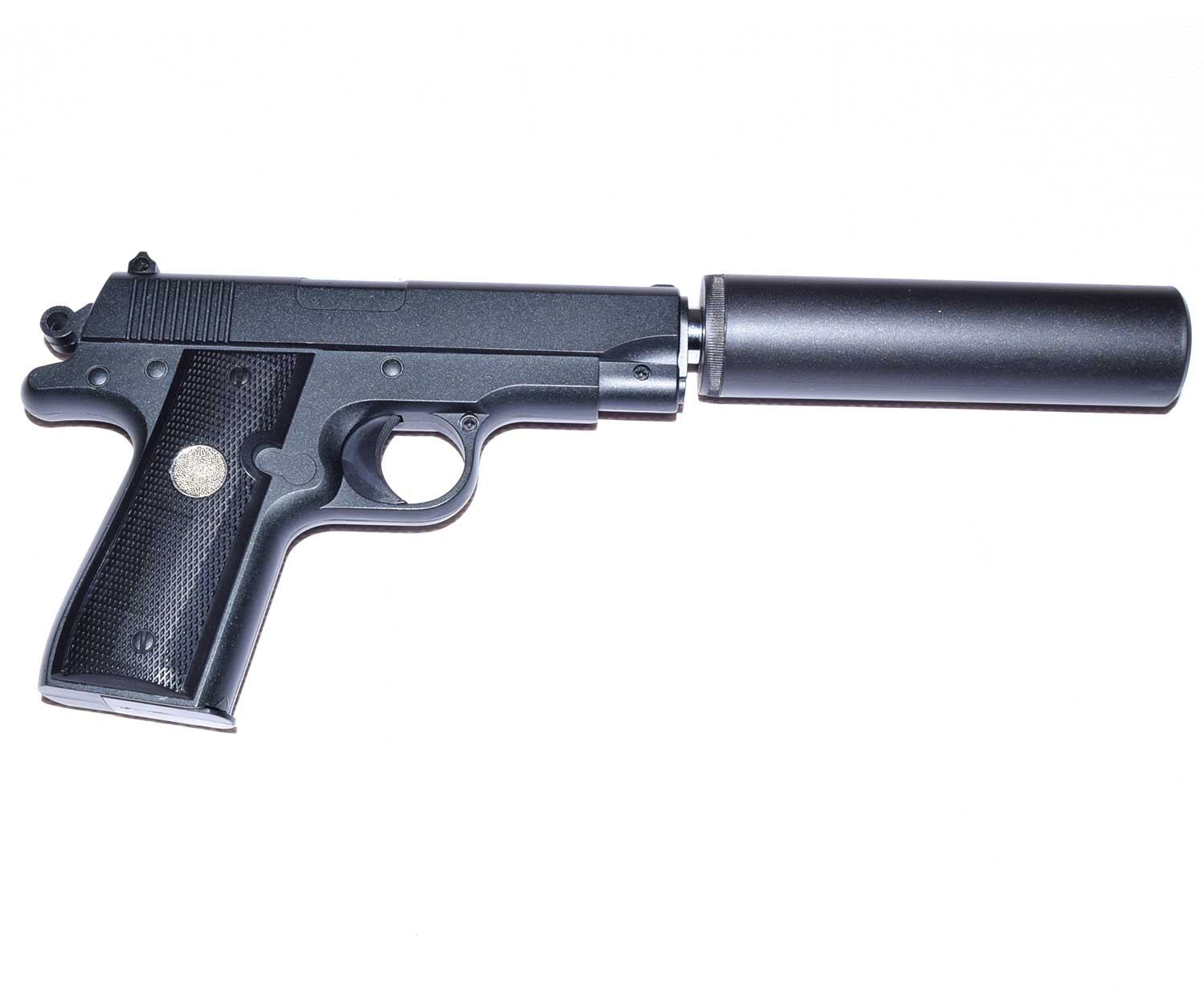 Страйкбольный пружинный пистолет Galaxy (кал. 6 мм) G.2A (Browning с имитацией глушителя)