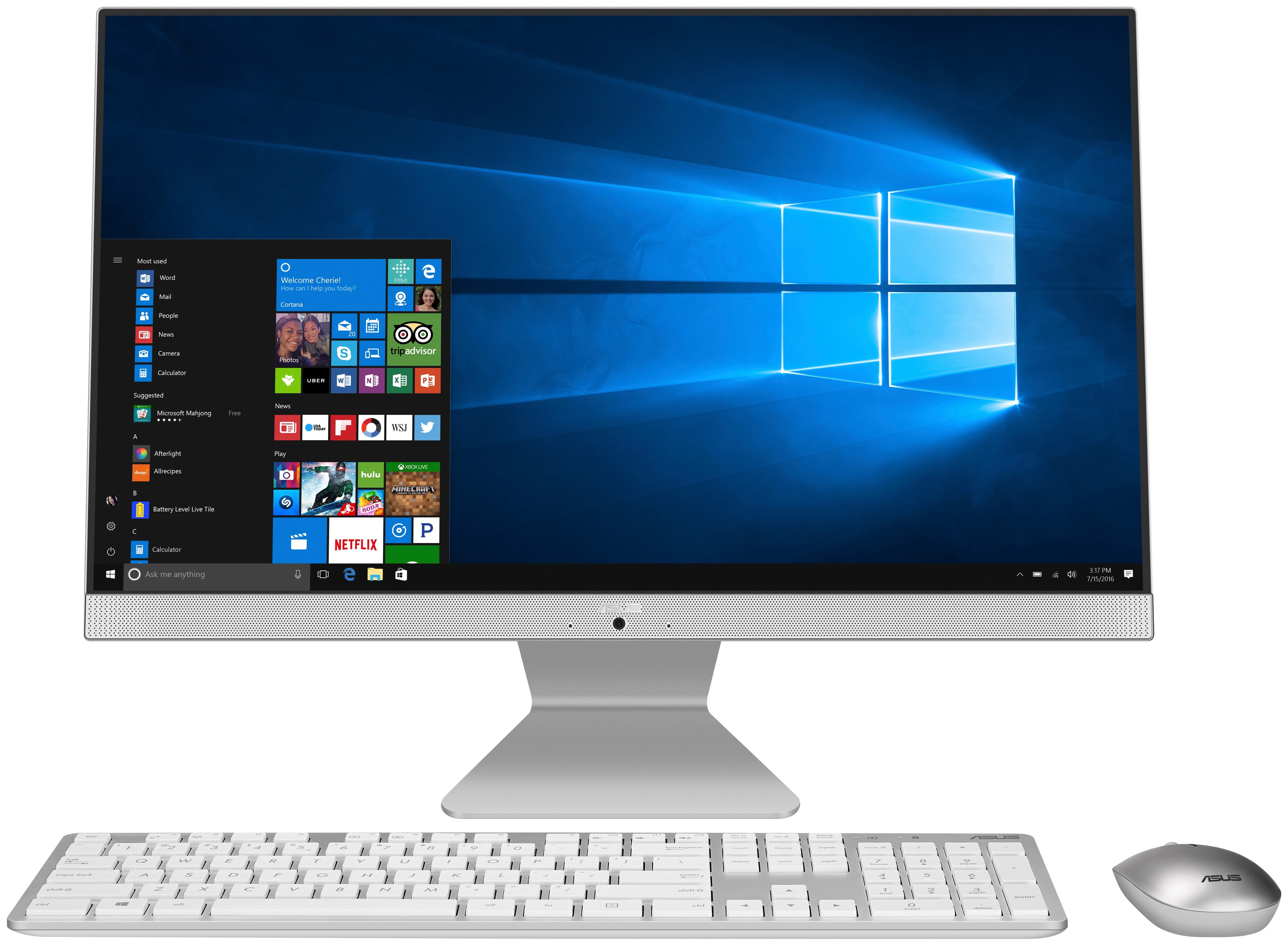 фото Моноблок asus vivo aio v241fak-wa083t (90pt0291-m05090) white/silver