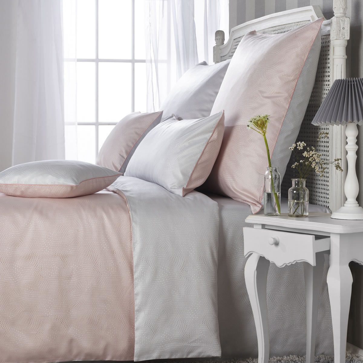 фото Комплект постельного белья евро bauer gwen, розовый