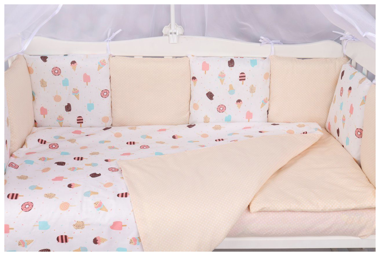 

Комплект в кроватку 3 предмета AmaroBaby BABY BOOM (Эскимо, белый)