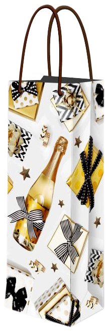 

Пакет бумажный "Шампанское в подарок", 12,7х36х8,3 см