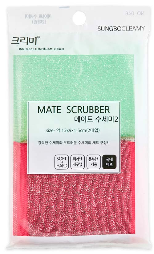 фото Скруббер для мытья посуды mate scrubber 2pc 2шт sungbo cleamy