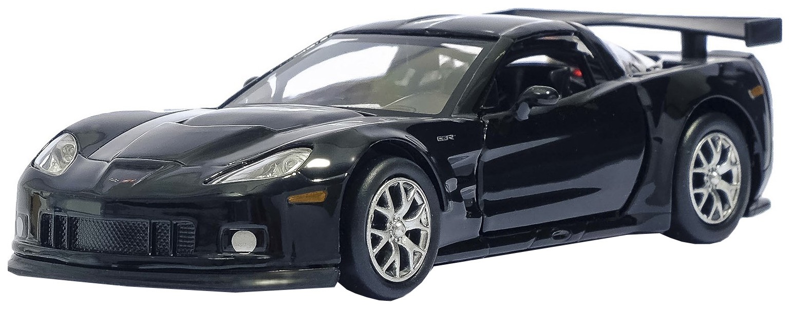 

игрушечная машинка металлическая Автоград chevrolet corvette c6-r, 1:32, инерционная, Черный;желтый