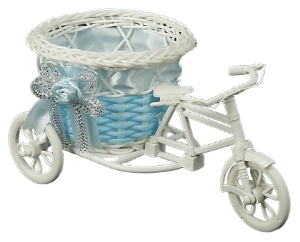 фото Декоративная корзина sima-land велосипед с кашпо