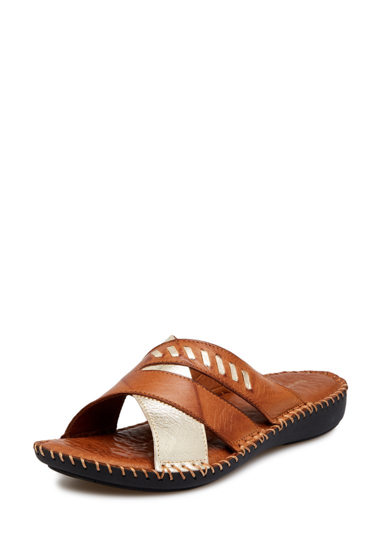 Сабо женские Alessio Nesca 00906280 коричневые/золотистые 41 RU