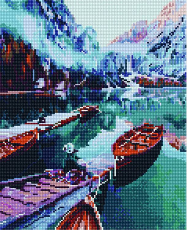 

Алмазная вышивка Painting Diamond Горное озеро, 30x40 см, Горное озеро