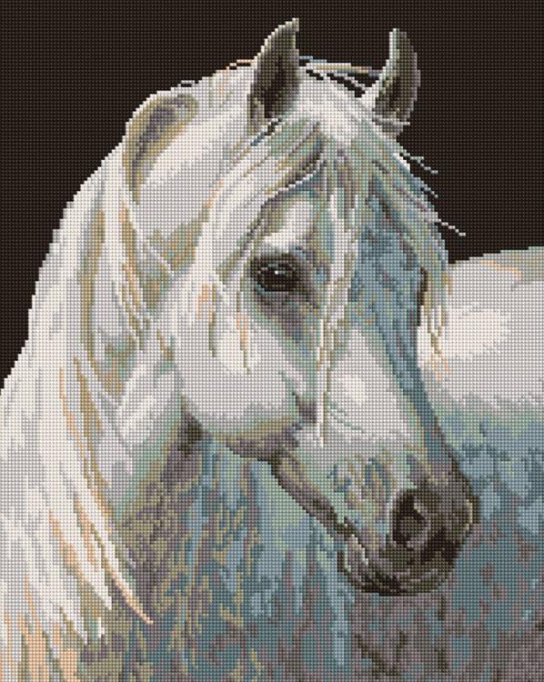 

Алмазная вышивка Painting Diamond Белый конь, 40x50 см, Белый конь