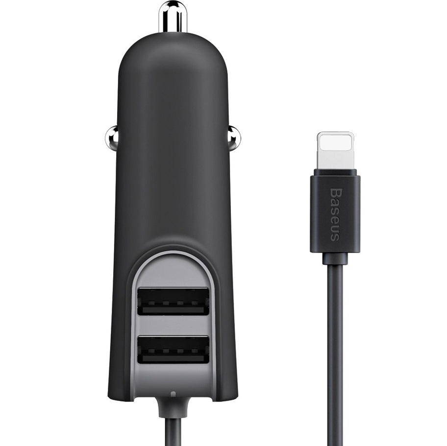 

Автомобильное ЗУ 2xUSB Baseus Energy Station With Line Multi Car - Черное (CCNL-01), Energy Station With Line Multi Car