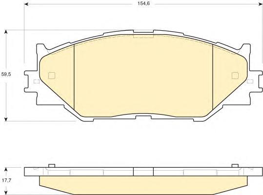 

Комплект тормозных колодок Girling 6134109