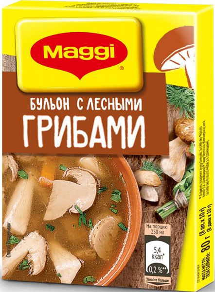 

Бульон с лесными грибами Maggi в кубиках 10 г 8 кубиков, prd_329155009