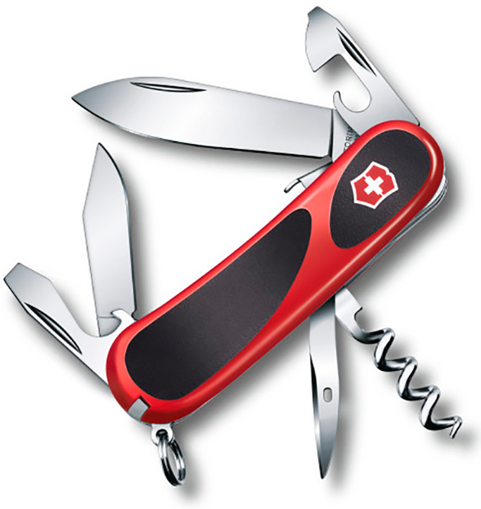 

Мультитул Victorinox Evolution, красно-черный, 12 опций, Красный;черный, Evolution