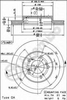 фото Тормозной диск brembo 09689314