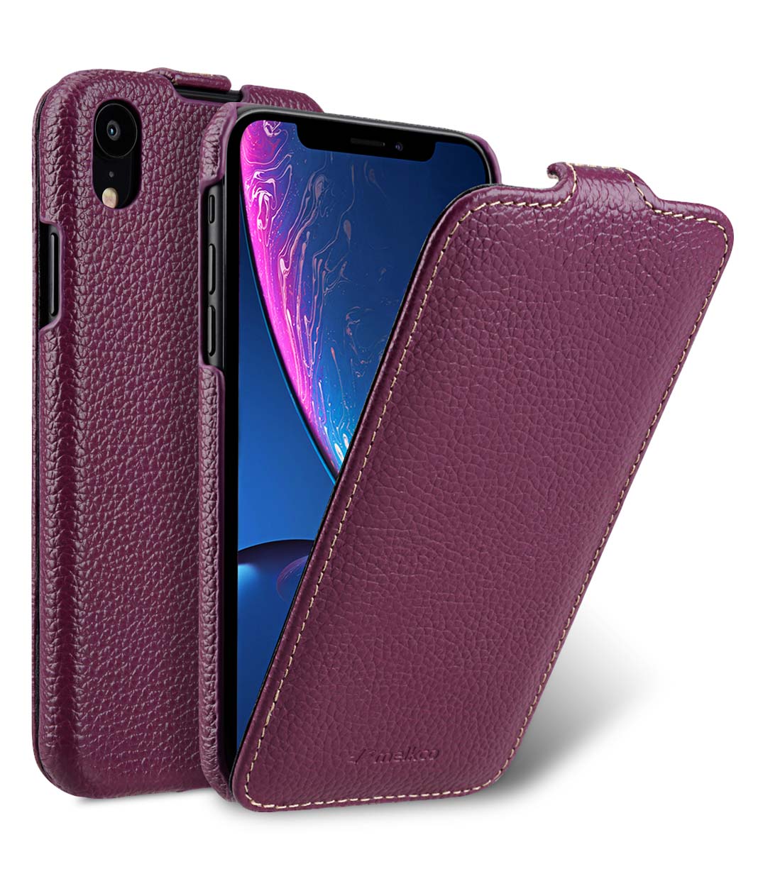 фото Чехол melkco для apple iphone xr - jacka type - сиреневый