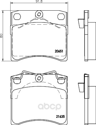 

Комплект тормозных колодок Hella 8DB355018381