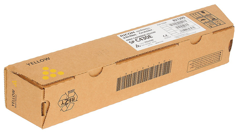 Картридж для лазерного принтера Ricoh SP C430E, желтый, оригинал
