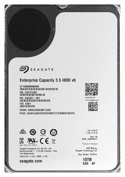 

Жесткий диск Seagate Enterprise Capacity 10ТБ (ST10000NM0096), Enterprise Capacity