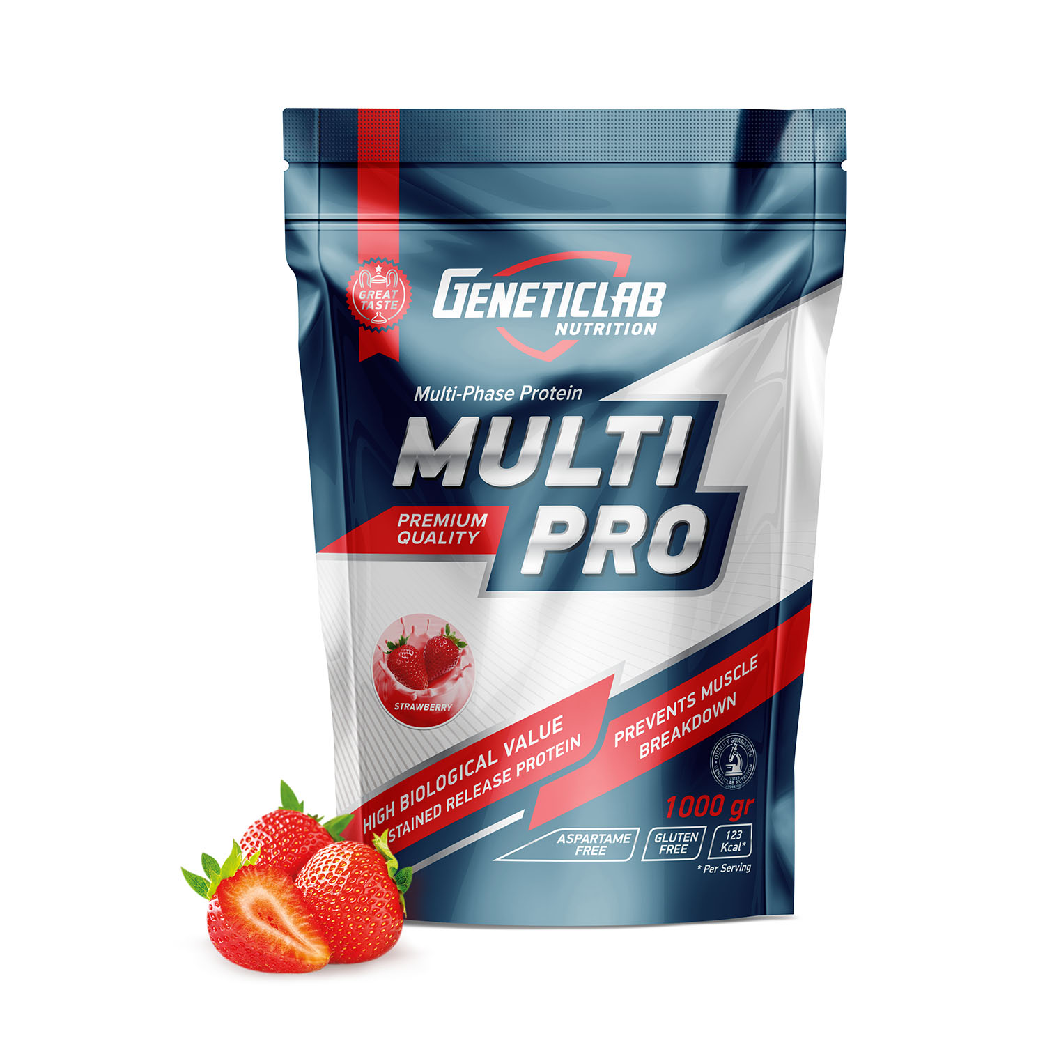 Протеин GeneticLab Nutrition Multi Pro, 1000 г, strawberry