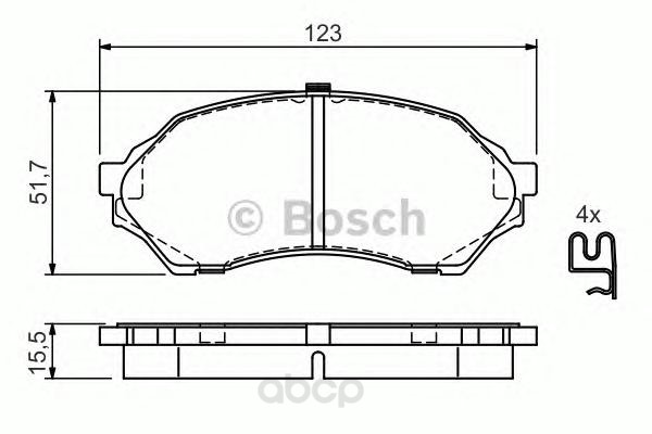 

Тормозные колодки Bosch передние 986424610