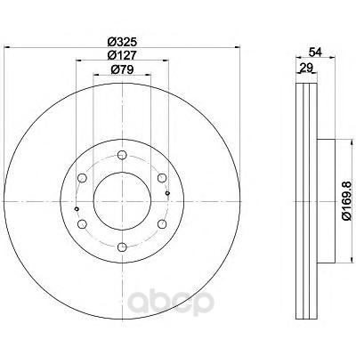 Тормозной диск HELLA PAGID 8DD355117021