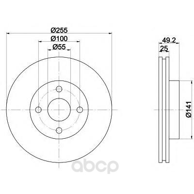 

Тормозной диск HELLA PAGID 8DD355120261