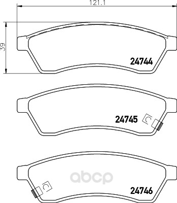 

Тормозные колодки brembo задние P10060