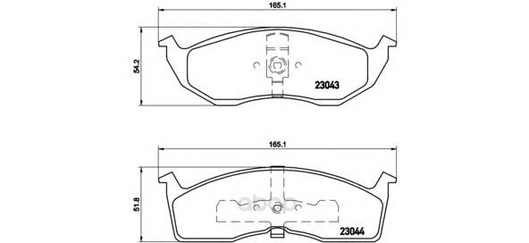 

Тормозные колодки дисковые brembo P11008