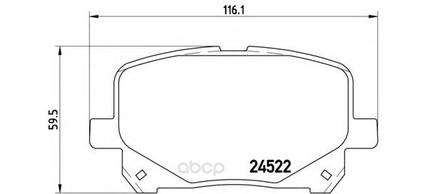 

Тормозные колодки дисковые brembo P83100