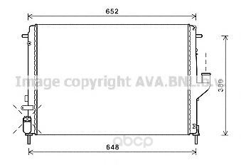 

Радиатор охлаждения двигателя Ava RTA2478