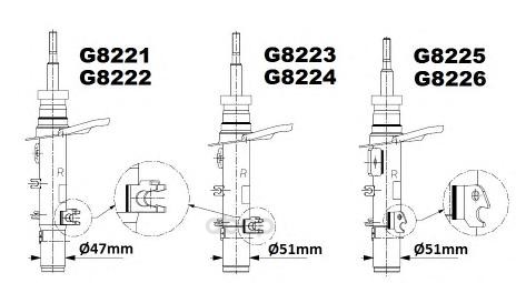 

Амортизатор подвески Peugeot 208 12 Monroe G8222