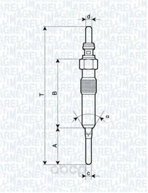 Свеча накаливания Magneti Marelli 062900087304