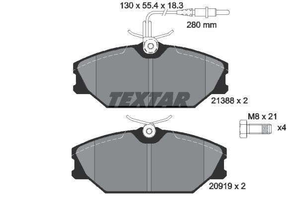 

Тормозные колодки Textar дисковые 2138802