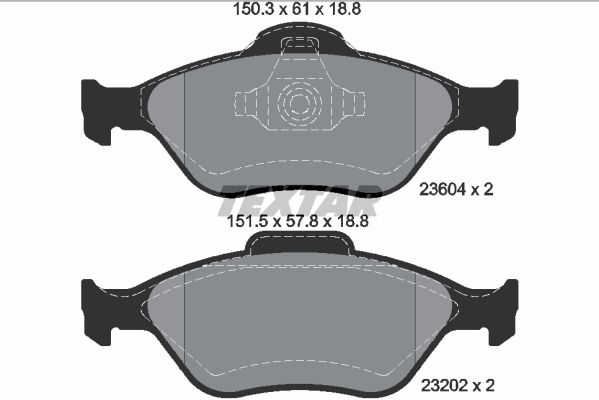 

Тормозные колодки Textar дисковые 2360406