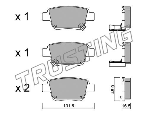 

Тормозные колодки TRUSTING дисковые 4670