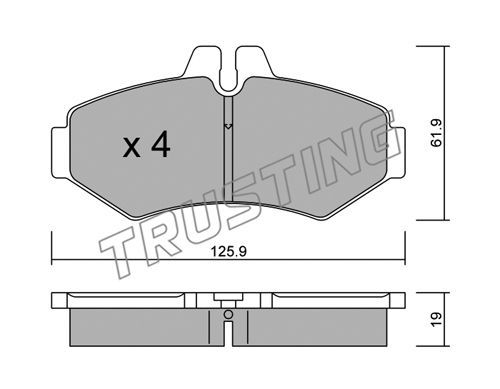 

Тормозные колодки TRUSTING дисковые 5880