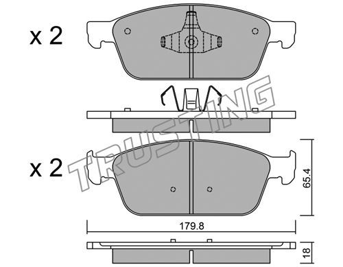 фото Комплект тормозных дисковых колодок trusting 1005.0