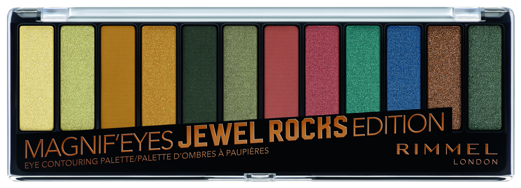 Тени для век Rimmel Magnif'eyes Jewel Rocks Edition Eye Contouring Palette 14,2 г rimmel водостойкая подводка гель для глаз