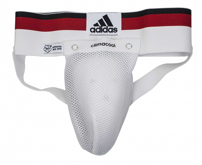 фото Защита паха мужская adidas official wkf mens groin guard белая s