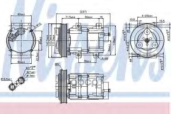 фото Компрессор кондиционера nissens 89251