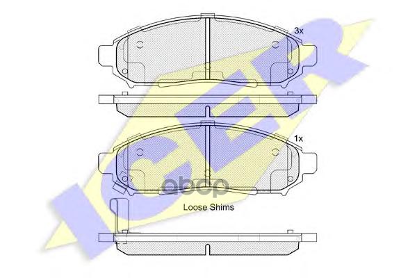 фото Комплект тормозных колодок icer 182003