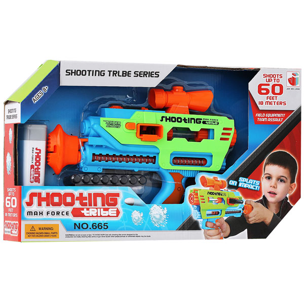 

Бластер игрушечный Shooting с бумажными пулями, Разноцветный