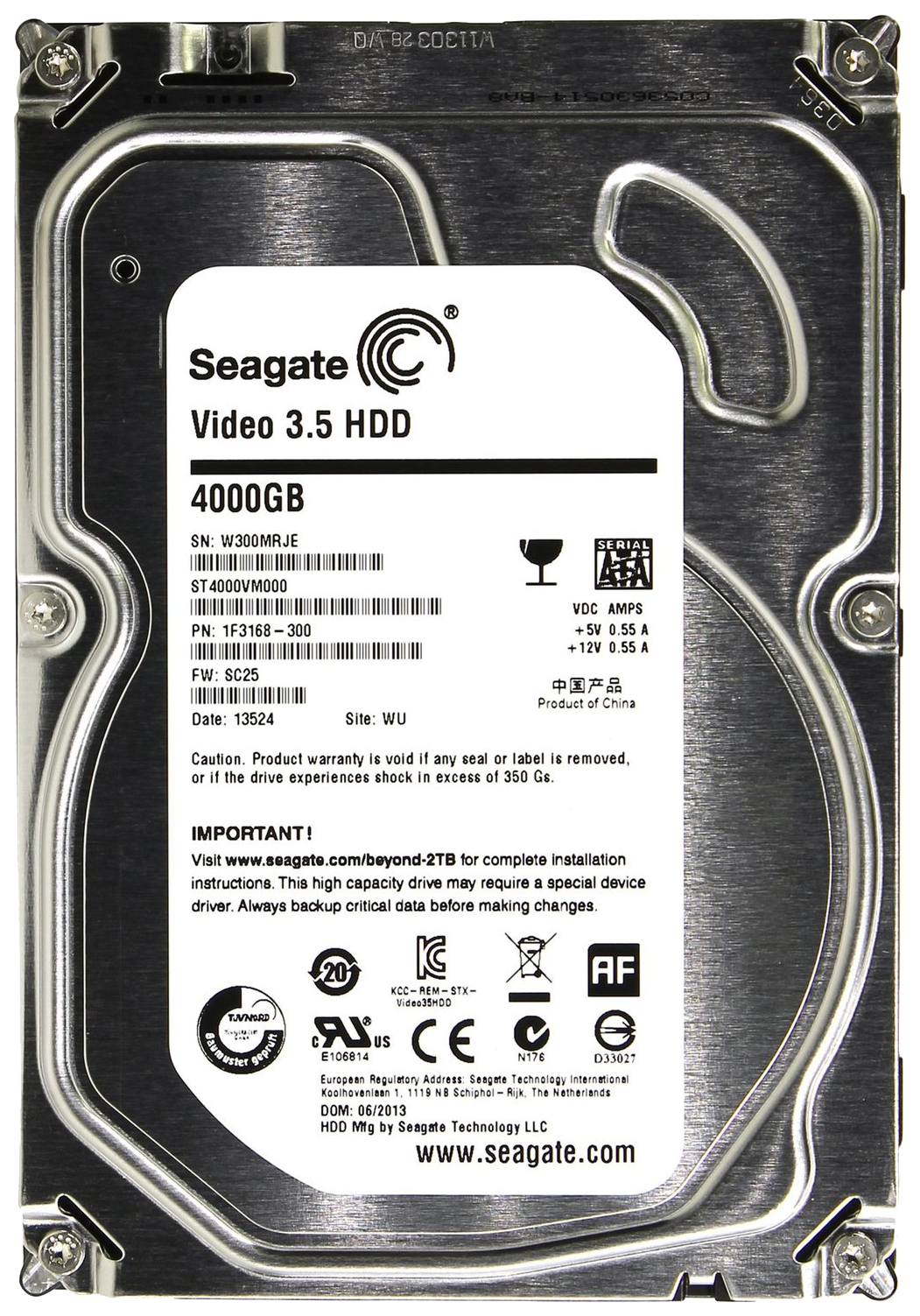 

Жесткий диск Seagate Video 4TB (ST4000VM000)