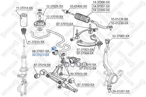 

втулка стабилизатора Stellox 8937021SX