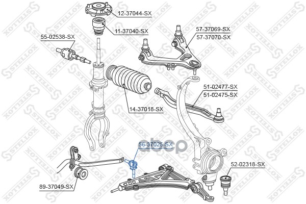 фото Стойка стабилизатора stellox 5637025sx